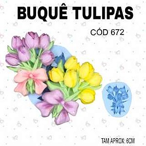 Molde de silicone Buquê Tulipas--CÓD 672