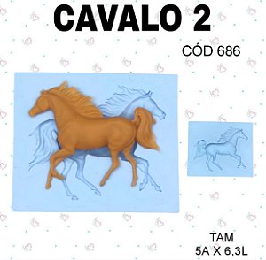 Molde de silicone Cavalo 2--CÓD 686