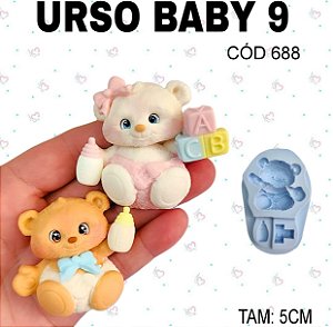 Molde de silicone Urso Baby 9--CÓD 688