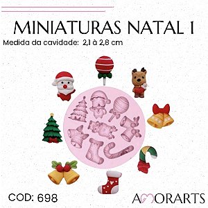 Molde de silicone Miniaturas Natal 1--CÓD 698