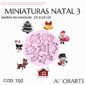 Molde de silicone Miniaturas Natal 3--CÓD 700