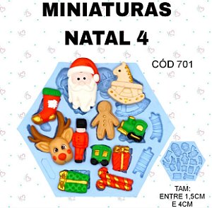 Molde de silicone Miniaturas Natal 4--CÓD 701