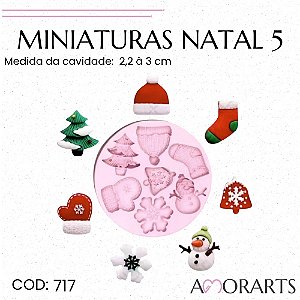 Molde de Silicone Miniaturas Natal 5--CÓD 717