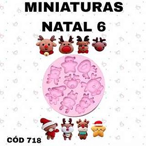 Molde de silicone Miniaturas Natal 6--CÓD 718