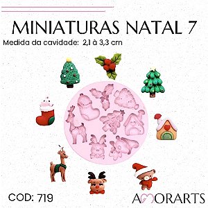 Molde de silicone Miniaturas Natal 7--CÓD 719