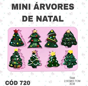 Molde de silicone mini Árvores de Natal--CÓD 720