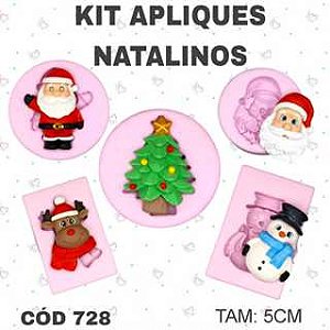 Molde de silicone Kit Apliques natalinos--CÓD 728