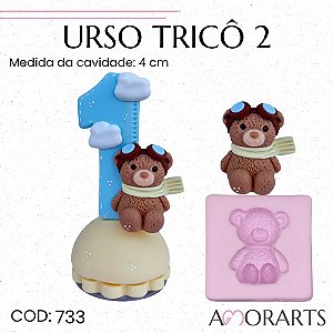 Molde de Silicone Urso Tricô 2--CÓD 733