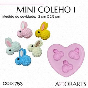 Molde de silicone Mini Coelho 1 --CÓD 753