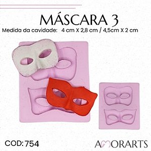 Molde de silicone Máscara 3 --CÓD 754
