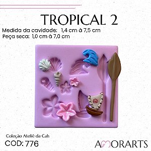 Molde de silicone Tropical 2 --CÓD 776
