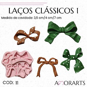 Molde de silicone Laços Clássicos 1 --CÓD 11
