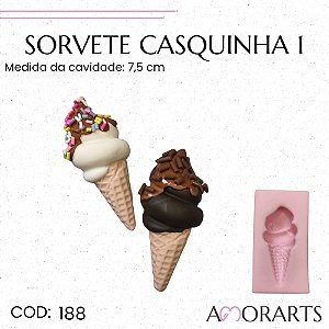Molde de silicone Sorvete Casquinha 1--CÓD 188