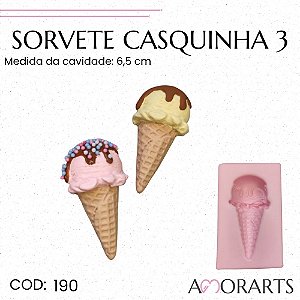 Molde de silicone Sorvete Casquinha 3--CÓD 190