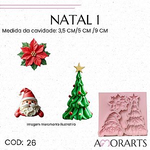 Molde de silicone Natal 1--CÓD 26