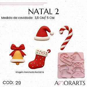 Molde de silicone Natal 2--CÓD 29