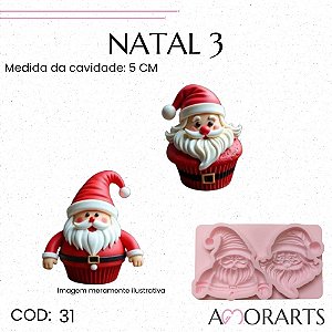 Molde de silicone Natal 3-- CÓD 31