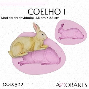 Molde de silicone Coelho 1--CÓD 802