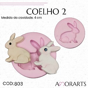 Molde de silicone Coelho 2 --CÓD 803