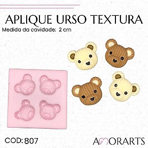 Molde de silicone Aplique Urso Textura --CÓD 807