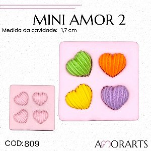 Molde de silicone Mini Amor 2 -- CÓD 809