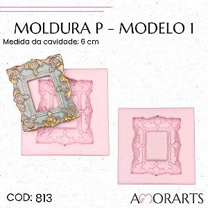 Molde de silicone Moldura P - Modelo 1 --CÓD 813