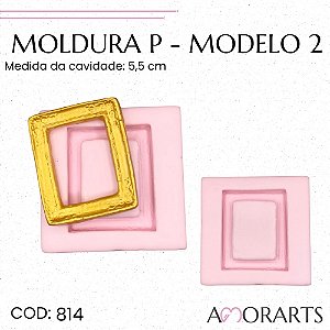 Molde de silicone Moldura P --Modelo 2 --CÓD 814