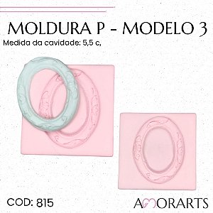 Molde de silicone Moldura P - Modelo 3 --CÓD 815