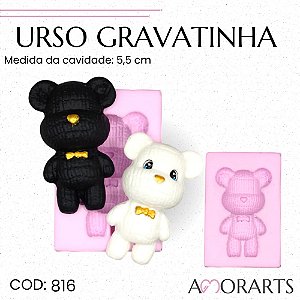 Molde de silicone Urso Gravatinha--CÓD 816