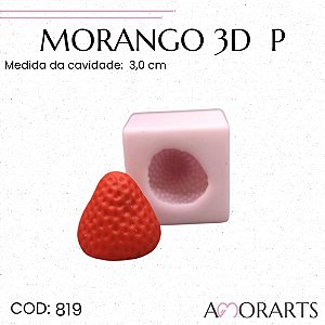 Molde de silicone Morango 3D P--CÓD 819