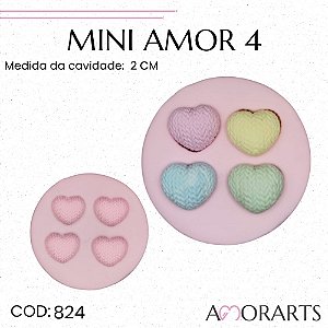 Molde de silicone Mini Amor 4--CÓD 824