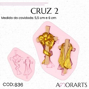 Molde de silicone Cruz 2--CÓD 836