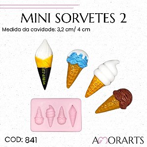 Molde de silicone Mini Sorvetes 2--CÓD 841