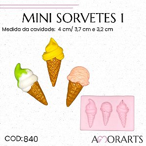 Molde de silicone Mini Sorvetes 1--CÓD 840
