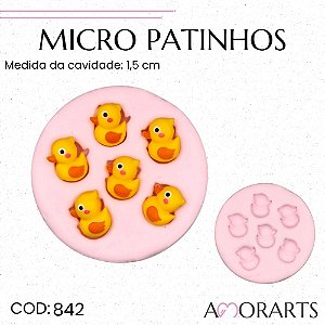 Molde de silicone Micro Patinhos --CÓD 842