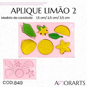 Molde de silicone Aplique Limão 2--CÓD 849