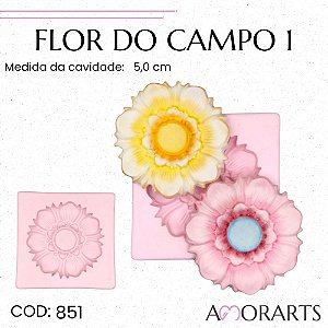 Molde de silicone Flor do Campo 1--CÓD 851