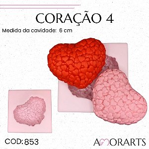 Molde de silicone Coração 4--CÓD 853