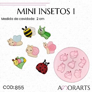 Molde de silicone Mini Insetos 1--CÓD 855