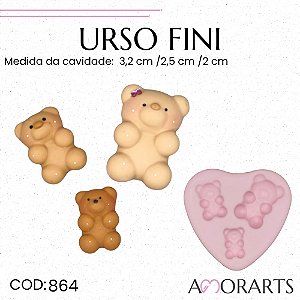 Molde de silicone Urso Fini 1-- CÓD 864