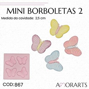 Molde de silicone Mini Borboletas 2--CÓD 867