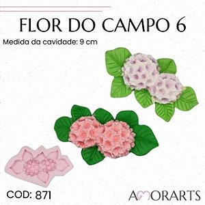 Molde de silicone Flor do Campo 6--CÓD 871
