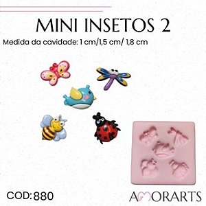Molde de silicone Mini Insetos 2--CÓD 880