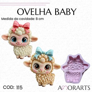 Molde de silicone Ovelha Baby -- CÓD 115