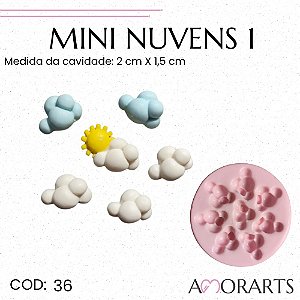 Molde de silicone Mini Nuvens 1-- CÓD 36
