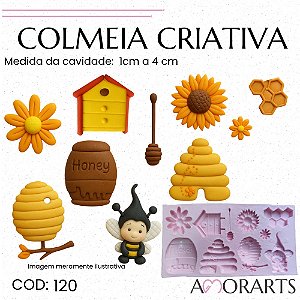 Molde de silicone Colmeia Criativa -- CÓD 120