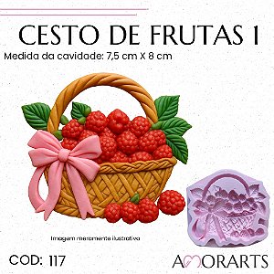 Molde de silicone Cesto de Frutas 1--CÓD 117