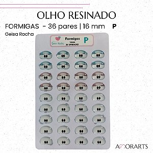 Olho resinado GR Formigas P --36 Pares