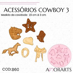 Molde de silicone Acessórios Cowboy 3 --CÓD 860