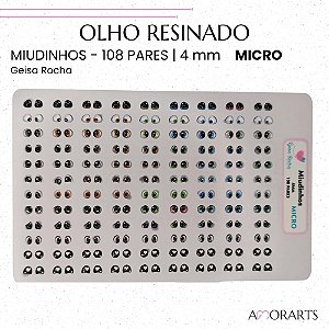 Olho resinado GR Miudinhos Micro --108 Pares
